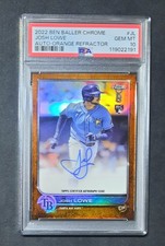 JOSH LOWE TOPPS CHROME BEN BALLER ROOKIE CARD AUTOGRAPH AUTO ORANGE /25 PSA 10