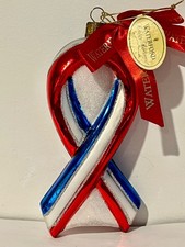 Mint With Tag WATERFORD Holiday Heirlooms PATRIOT RIBBON Christmas Ornament USA