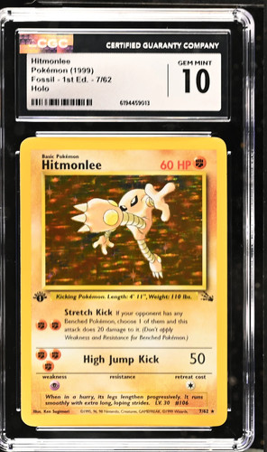 Hitmonlee (1st Edition) graded CGC 10 for sale on eBay