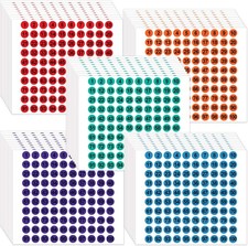 50 Sheets 1-100 Number Stickers, Small Round Vinyl Labels for Organizing