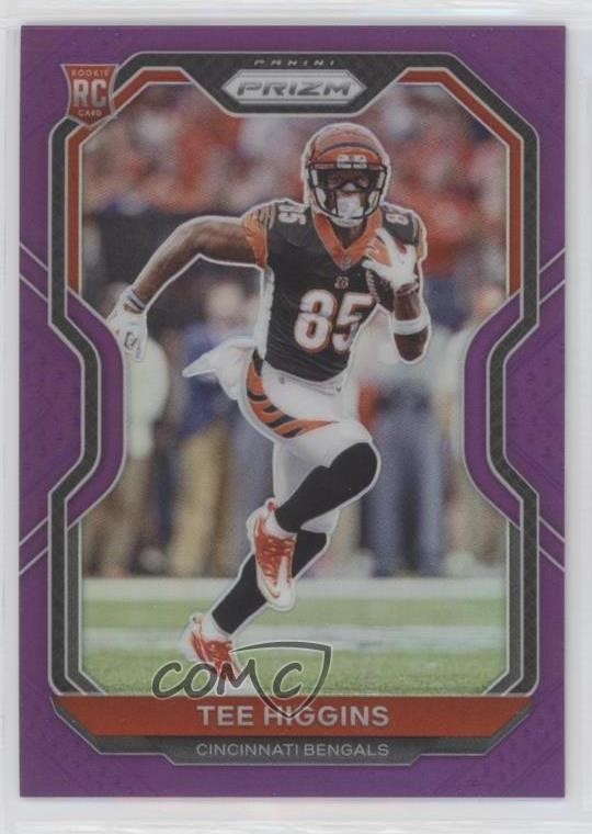 2020 Panini Prizm Rookie Purple Prizm 12/125 Tee Higgins #308 Rookie RC 01dg