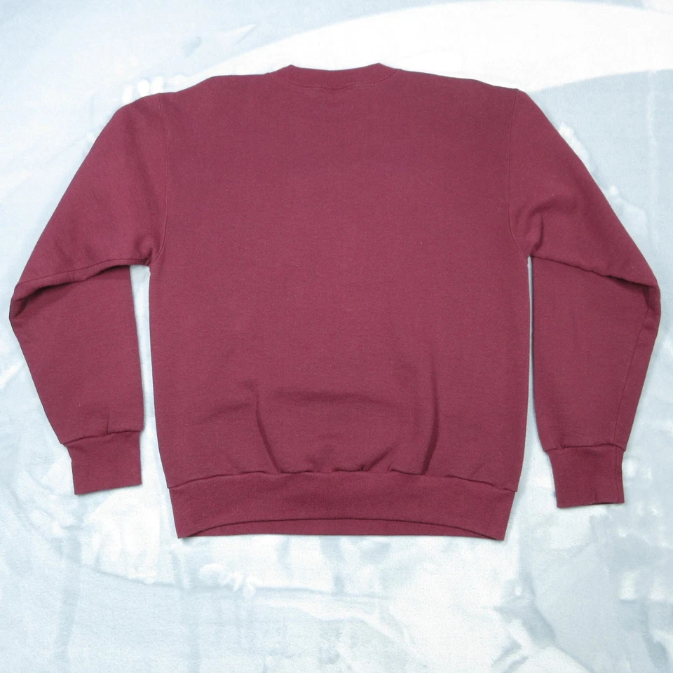 Sudadera Vintage CMU Mujer Grande Granate Cuello Redondo Central MI EE. UU. Floral Años 90 Foto 2 de 4