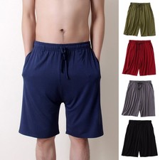 Men Soft Sleep Shorts Loose Lounge Shorts Sleep Pj Pant with Pockets L-8Xl Short
