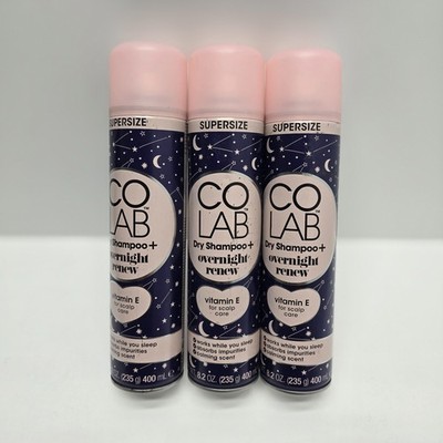 3Pack Co Lab Dry Shampoo Overnight Renew VitaminE Scalp Care Calming Scent 8.2oz