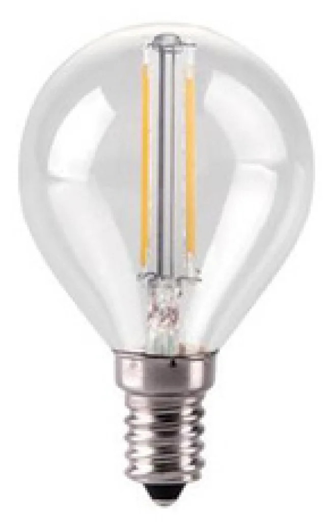 Clear 2w Filament LED Golf Ball Non Dimmable 2700K E14 190lm =20w