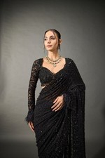 Indian Bollywood Designer Sari Wedding Party Wear Blouse Pakistani Ethnic Saree
