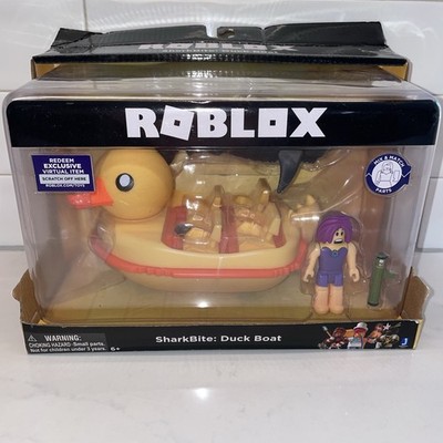 New Roblox Celebrity Collection SharkBite: Duck Boat Figure W/ Virtual Game Code