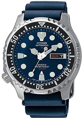 Citizen Promaster NY0040-17L Automatic Diver 200m Blau Kautschukband Uhr Neu