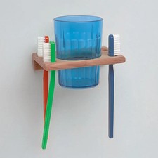 SeaTeak glass and toothbrush holder
