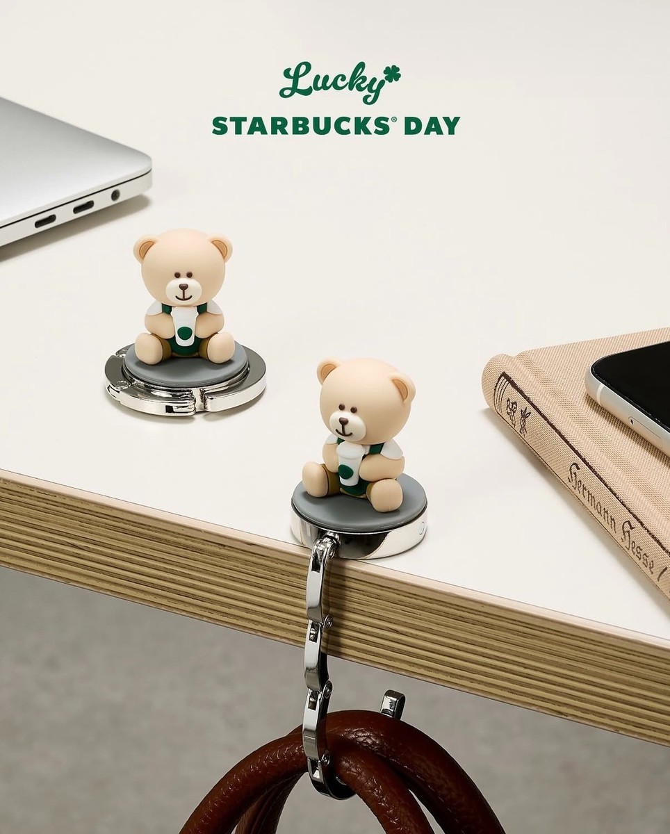 Starbucks Korea 2026 Bearista Figure Bag Hanger Hook Desk Bag
