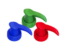 Topster Plastic Top Milk Bottle x 3. Red. Blue. Green. Fits Plastic Bottles.