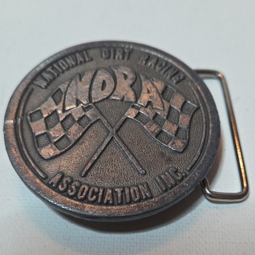 Fibbia per cintura western Hit Line USA National Dirt Racing Association metallo bronzo - Foto 1 di 2