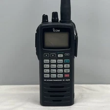 ICOM IC-A24 VHF Air Band Transceiver Aviation Handheld Radio - Tested Working