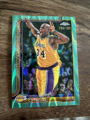 2025-26 Topps Chrome - Shaquille O'Neal #242 Aqua Raywave Refractor /199