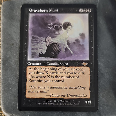 Wizards of the Coast MTG Graveborn Muse Legions 78/145 Black Rare 2003