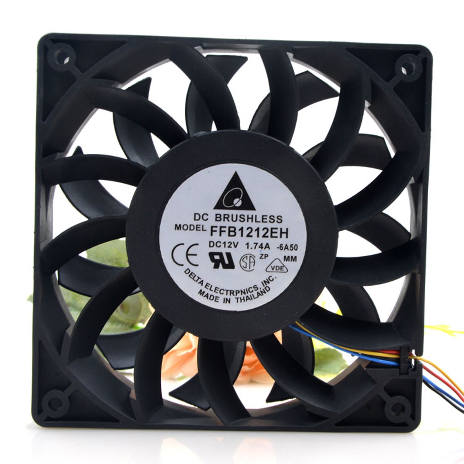 1pc   FFB1212EHE 3A 12V 12cm 12038 Double   4-wire Violent Cooling Fan #F22