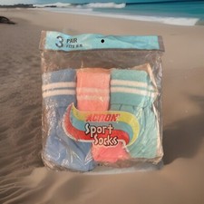 Vintage Girls Action Sports Socks 80 Orlon