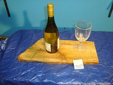# 7127 rustic wooden cheese serving board live edge spalted tiger maple USA made