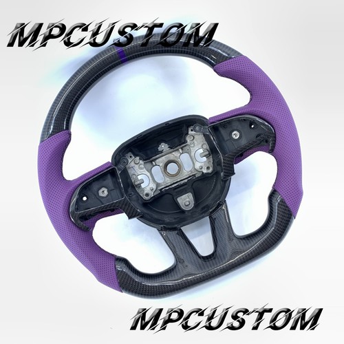 Carbon Fiber Steering Wheel fit For Dodge Challenger SRT Charger Hellcat 2015-21 - Imagen 4 de 7