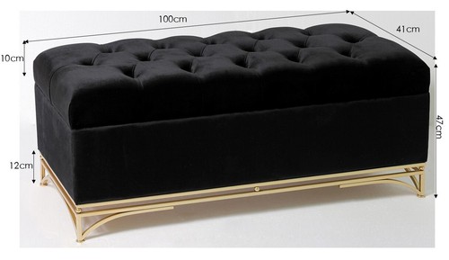 Sunny Decor Storage Ottoman Blanket Box Foot Stool Couch velvet LARGE Chest - Picture 9 of 83