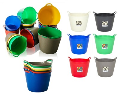 15L/25L/40L Große Flexi Wanne Kunststoff Eimer Garten Aufbewahrung Trug Baukasten Container