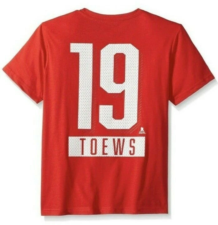 Levelwear Boys Youth Chicago Blackhawks TOEWS #19 Short Sleeve Tee Red Sz 10/12 - Image 2 of 4