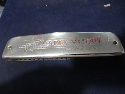 Antique Vintage M.HOHNER Gold Melodie Mundharmonika, Hergestellt IN Deutschland