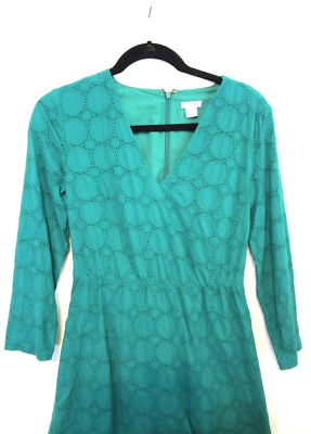 green eyelet dress women Green Isla Eyelet Lace Ruffle Mini Dress main image 0