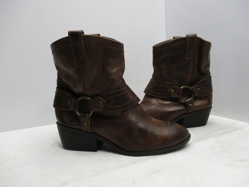 leather biker boots size 6