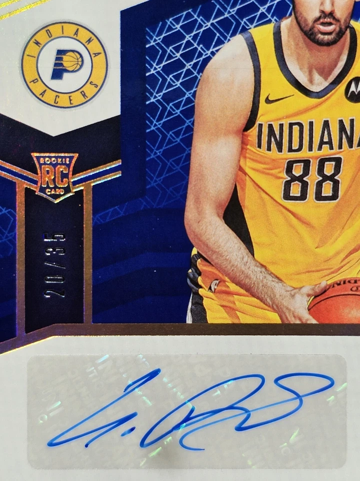 2019-20 Donruss Elite Goga Bitadze 🔥 SSP Pen Pals Autograph Rookie #'d 20/35!  - Image 3 of 4
