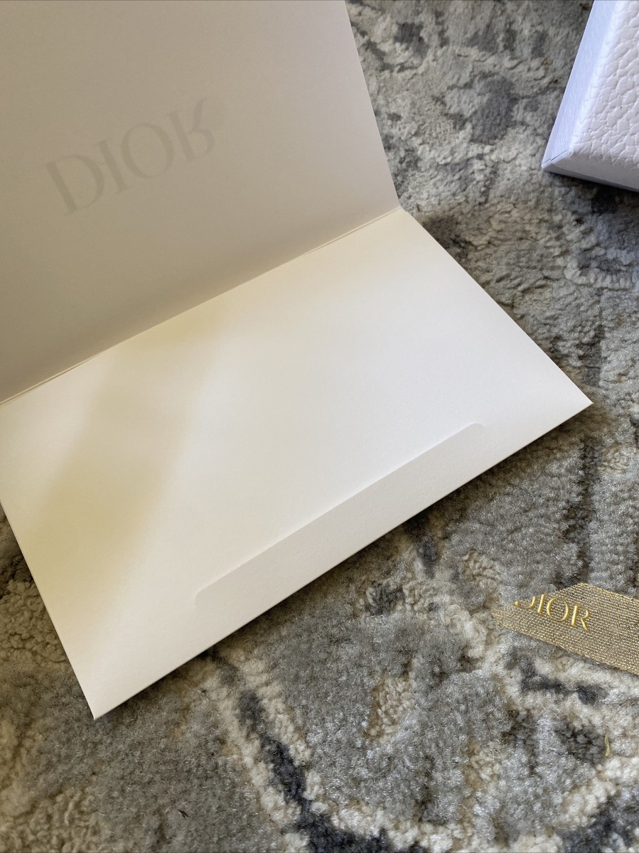 DIOR 8x8x4 White/Gold Gift Box/Shoe Box, Ribbon & Envelope