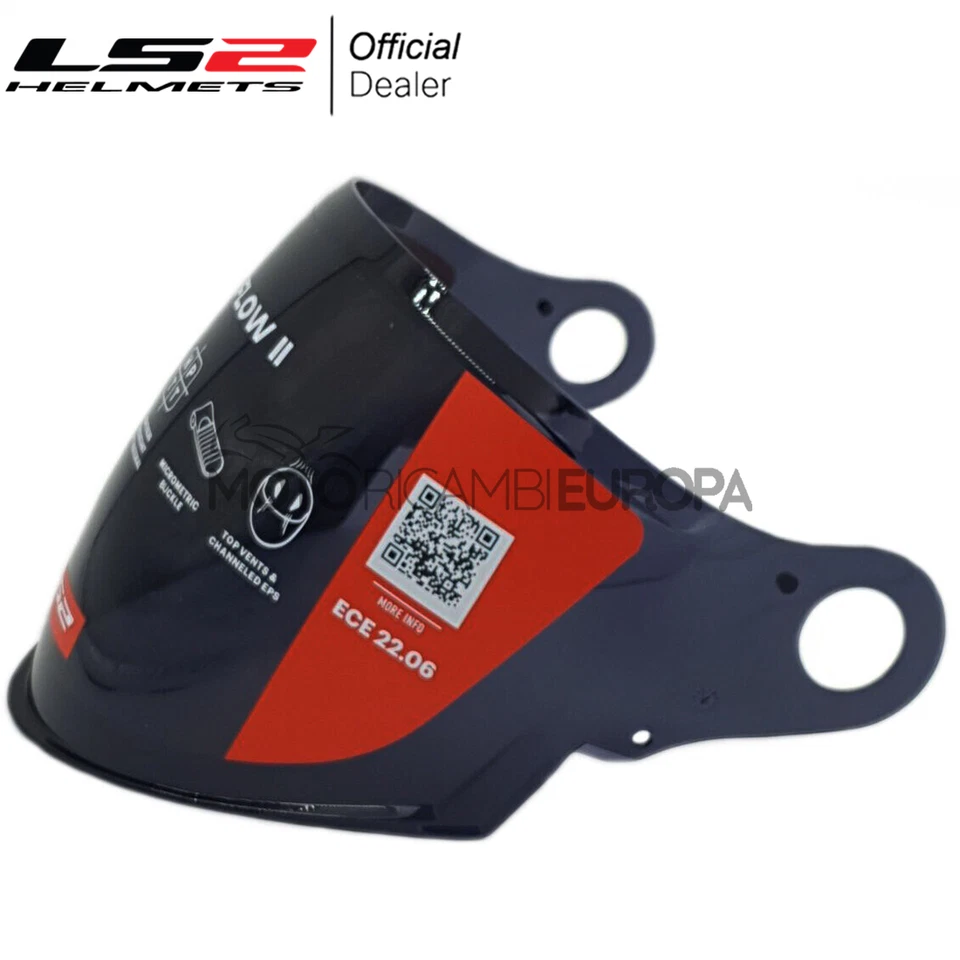 Visiera Lunga Casco LS2 Airflow 2 II OF616 nera fum? scuro - Immagine 4 di 4