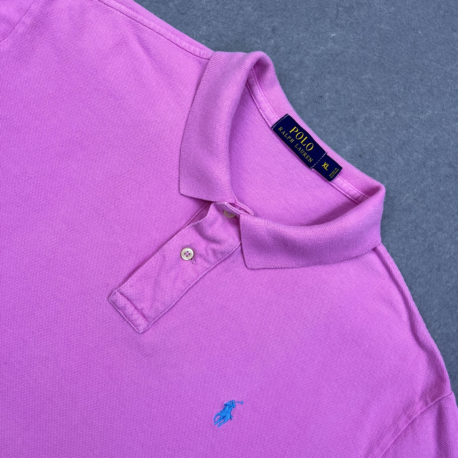 Polo Ralph Lauren Shirt Mens XL Pink Short Sleeve Classic Cotton Golf Pony Logo*