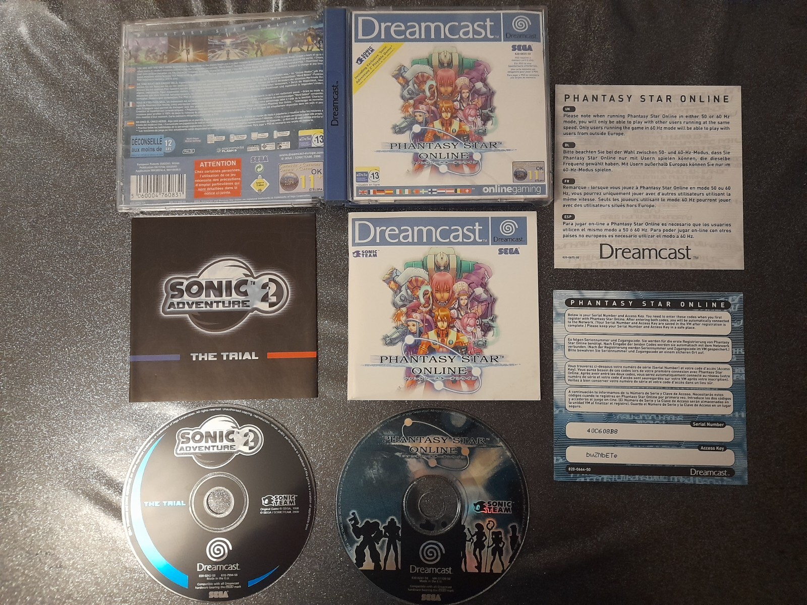phantasy star online sega dreamcast complet en boite et notice CIB PAL EUR 🇪🇺