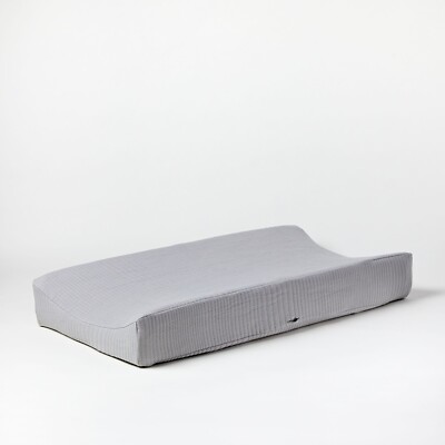 West Elm Pottery Barn Kids Matelasse Organic Changing Pad Cover One Size,  GRAY