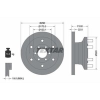 Textar 2X Bremsscheibe Vorne Ø290 Mm Voll FüR Iveco Daily III