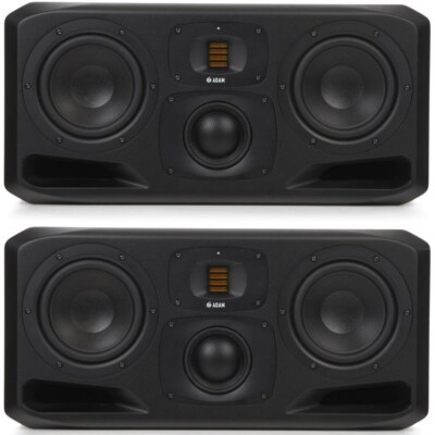 ADAM Audio S3H 3-Way Dual 7'' Midfield Studio Monitors (Pair)  Brand New Amazing!