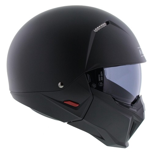 HJC I20 Matt Black Streetfighter, Open Face Helmet, Smoke Visor, Flat Black - Picture 6 of 11