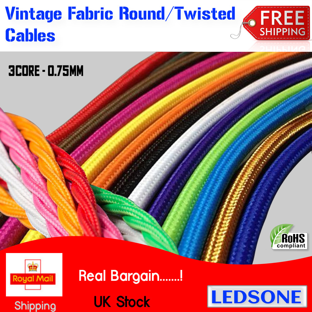 Lampada Appesa Con Filo Colorato Cavo In Tessuto, Portalampada In Ceramica - Foto 2