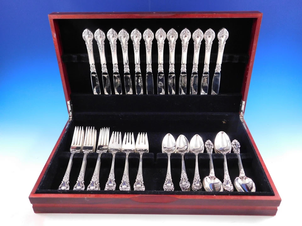 Royal Dynasty by Stieff Sterling Silver Flatware Set for 12 Service 60 pieces - Image 2 of 4