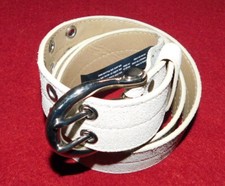 WOMEN'S URBAN OUTFITTER LIGHT BEIGE LEATHER/POLYURETHANE BELT SIZE M - 32/80cm..