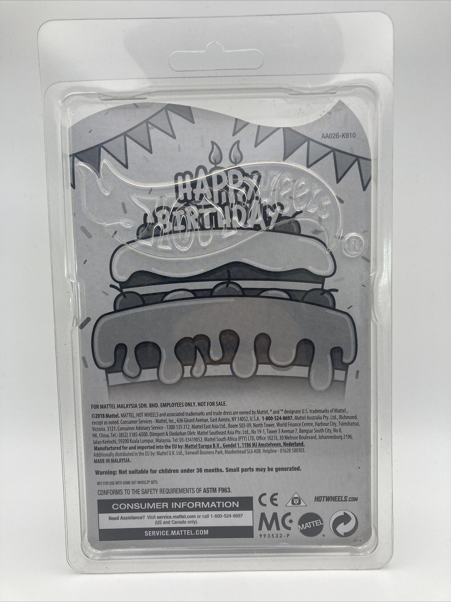 Hot Wheels 2018 Mattel Employee Happy Birthday Car Turbine Time