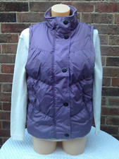 Ladies Purple Quilted Gilet/bodywarmer With Stand-up Collar, Size 40