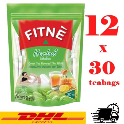 12 x 30 Teabags Instant Herbal Tea Green Tea Flavored Natural Aroma Halal DHL
