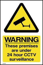 Image of Warning Premises under 24hr surveillance Sign or Sticker - All Sizes (CSSS8)