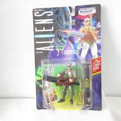 KENNER ACTION FIGURE ALIENS SPACE MARINE BISHOP ANDROID & 16 PAGES ...
