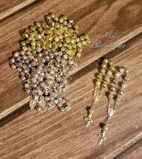 48 pieces of Mini Rosary Favors Gold or Silver, Christening, All Ocassions