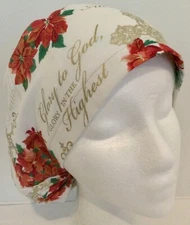 Christmas Medical Slim Lid Scrub Cap Euro Surgery Hat Veterinarian Chef Dental