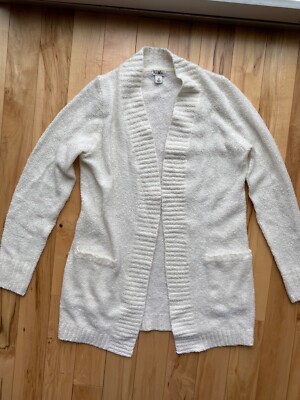 Women's LL Bean Cotton Ragg Sweater, Open Cardigan size XS