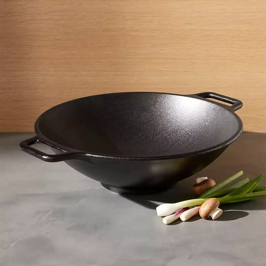 Lodge Cast Iron Wok with Flat Base